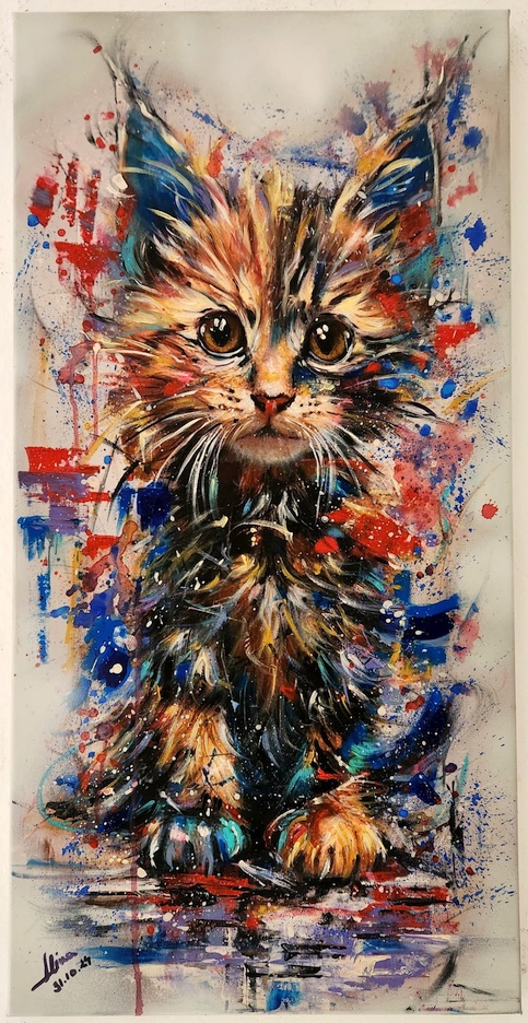 ArteDiAlina.com painting: My little furry friend